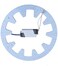 Ledytech 1-Pack Led Panel Ceiling Light Fixtures 24w 5730 SMD Circle Annular Round Replacement Board Bulb White 6500K ,White