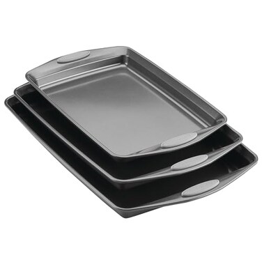 Rachael Ray Bakeware Nonstick Cookie Pan Set, Baking Pans Set, 3 Piece