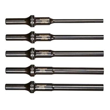 Mayhew Tools 32040 Pneumatic Pin/Drift Punch Set, 5-Piece, Black Oxide Finish