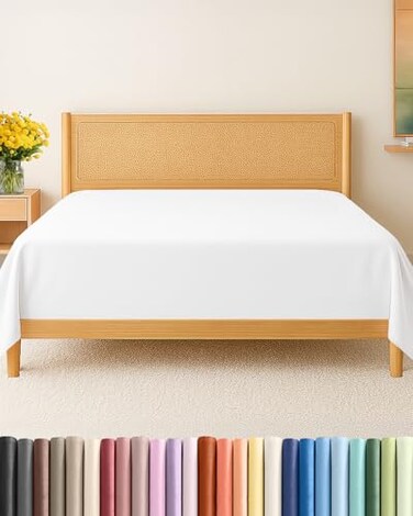 CGK Unlimited Cal King Flat Sheet - Single Top Flat Sheet Only - SoftCooling - White