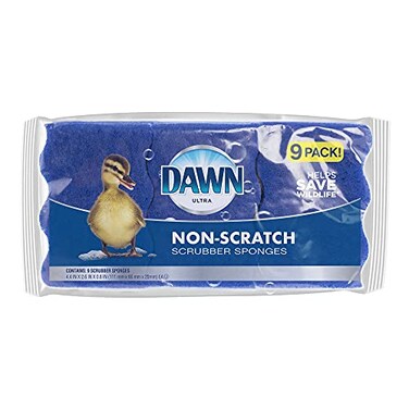 Dawn Non-Scratch Kitchen Dish Sponges, Blue ,Pack of 9
