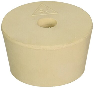 Home Brew Rubber Stopper- Size 9.5- Drilled