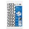Chartpak Permanent Adhesive Vinyl Numbers,Black
