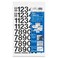 Chartpak Permanent Adhesive Vinyl Numbers,Black
