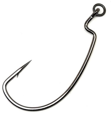 Gamakatsu 74414R Super Line EWG Ring Hooks ,4 Pack, Size 4/0, Black