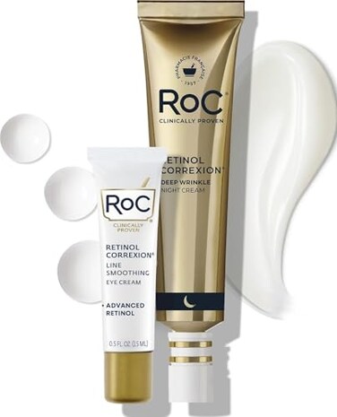 RoC Retinol Correxion Value Set: Deep Wrinkle Night CreamUnder Eye Cream