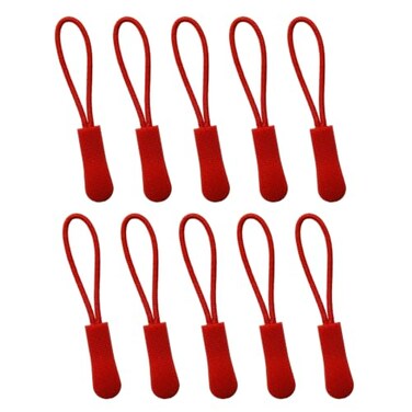 YZSFIRM Luggage Zipper Pull Replacement for Backpack: 10 Pcs Red Zipper Tab