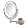 JERDON Lighted Wall-Mount Makeup Mirror - 10X/15X - Nickel - HL9515NL