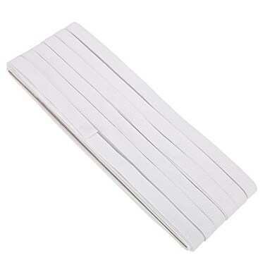 Shappy Elastic Band for Sewing Knit Braided, 1/2 Inch X 22 Yards, White
