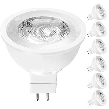 LUXRITE MR16 LED Bulb 50W Equivalent, 5000K Bright White Dimmable ,6 Pack