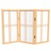 Red Lantern 2 ft. Short Desktop Double Cross Shoji Screen - Natural - 3 Panels