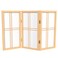 Red Lantern 2 ft. Short Desktop Double Cross Shoji Screen - Natural - 3 Panels