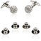 Cuff-Daddy Crystal Ball Cufflinks Studs with Presentation Box
