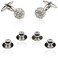 Cuff-Daddy Crystal Ball Cufflinks Studs with Presentation Box