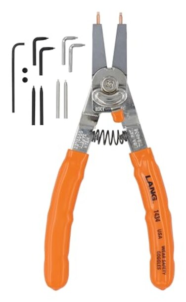 Lang Tools AE Hand Tools 1434 Internal/External Quick Switch Retaining Ring Pliers and Tip Kit
