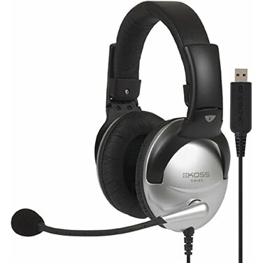 Koss Multimedia Stereo Headphone with USB Plug ,SB45 USB,Red