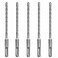 MAX-CRAFT 3/16 in.x 8 in. SDS Plus Rotary Hammer Drill Bit Set Drill Rock Concrete-5Pcs