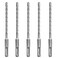 MAX-CRAFT 3/16 in.x 8 in. SDS Plus Rotary Hammer Drill Bit Set Drill Rock Concrete-5Pcs