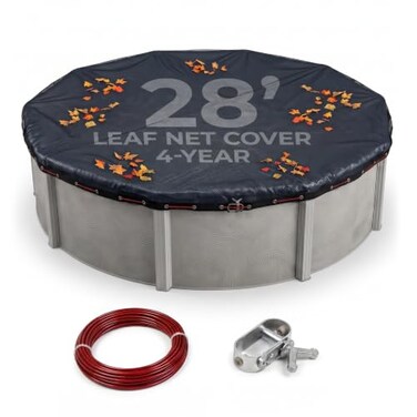 Blue Wave Arctic Armor 28-ft Round Leaf Net Mesh Above Ground Pool Cover