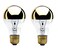Bulbrite 60A19HG 60-Watt A19 Bulb, Half Gold, Medium Base - 2 Pack