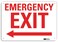 SmartSignEmergency Exit Sign with Left Arrow7" x 10" 3M Reflective Aluminum
