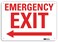 SmartSignEmergency Exit Sign with Left Arrow7" x 10" 3M Reflective Aluminum