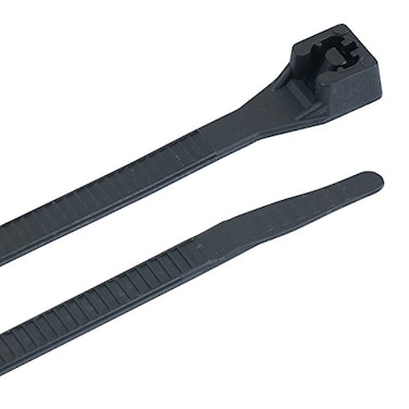 Gardner Bender 46-308UVBM Standard Cable Tie, 0.17" Width, 8" Length, 2" Maximum Bundle Diameter, Ultraviolet Black, ,Case of 5,46-308UVBMN