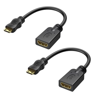 Cable Matters 2-Pack 4K Mini HDMI to HDMI Adapter, 6 inches