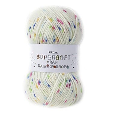 Sirdar Yarn Supersoft Aran Rainbow Drops Shade 857