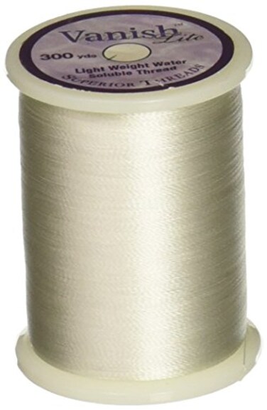 Superior Threads - Vanish-Lite Water Soluble Lightweight Thread for Quilting, 300 Yd. Spool