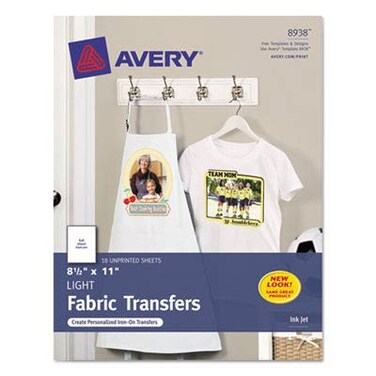Avery AVE8938 - Light Fabric Transfers for Inkjet Printers