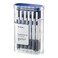 TUL BP3 Ballpoint, Retractable, Medium Point, 1.0 mm, Silver Barrel, Blue Ink, Pack Of 12