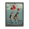 Stupell Industries Funny Dog Bicycle Balloon Comic, 11 x 14 Inch Framed Gicle Print