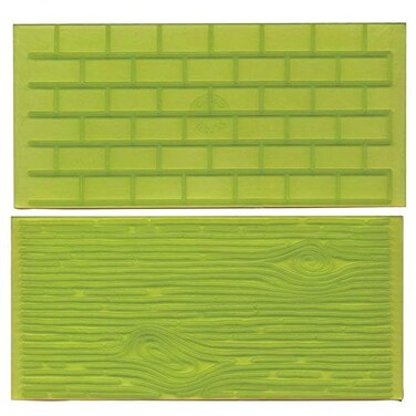 FMM Tree Bark and Brick Wall Impression Mat, Set 1