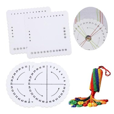 Comidox 4Pcs Small Kumihimo Disk Friendship Bracelet Braiding Wheel Kit
