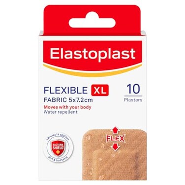 Elastoplast KneeElbow Fabric Plasters, Pack of 10