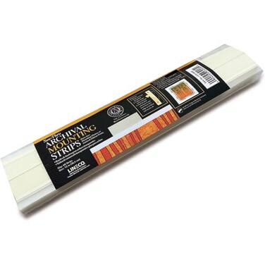Lineco See-Through Archival Polyester Mounting Strips, 12 Inch, 60 PCS