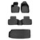 SMARTLINER Floor Mats 2 Rows and Cargo Liner Behind 3rd Row Set for 2016-2019 Volvo XC90