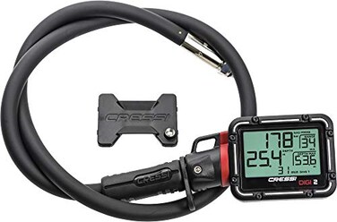 Cressi Digi2 Digital DepthPressure Gauges, Red