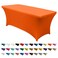 ABCCANOPY 6FT Spandex Table Cover, Stretch Fitted Tablecloth, Orange