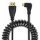 UCEC Micro HDMI to HDMI Cable - Left Angled Spring - Durable Coil