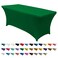 ABCCANOPY 6FT Spandex Table Cover, Stretch Fitted Tablecloth, Forest Green
