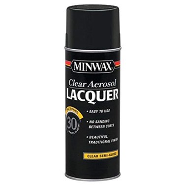 Minwax Brushing Lacquer, Semi-Gloss, Clear, 12 oz