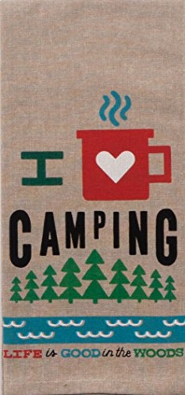Kay Dee Designs Love Camping Chambray Tea Towel