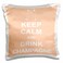3dRose pc1936031 Keep Calm and Drink Champagne Pillow Case, 16 x 16