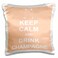 3dRose pc1936031 Keep Calm and Drink Champagne Pillow Case, 16 x 16