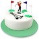 PME Golf Decorations/Plastic Figures, 13-Pieces, Green/Red/Blue/White/Black