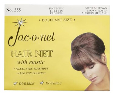 Jac-O-Net Hair Net Tiny Mesh Bouffant/Large Size, Medium Brown,1 Net Per Pack [Pack of 12]