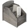 MyGift Rustic Gray Wood Remote Control Holder, 3 Compartment Caddy