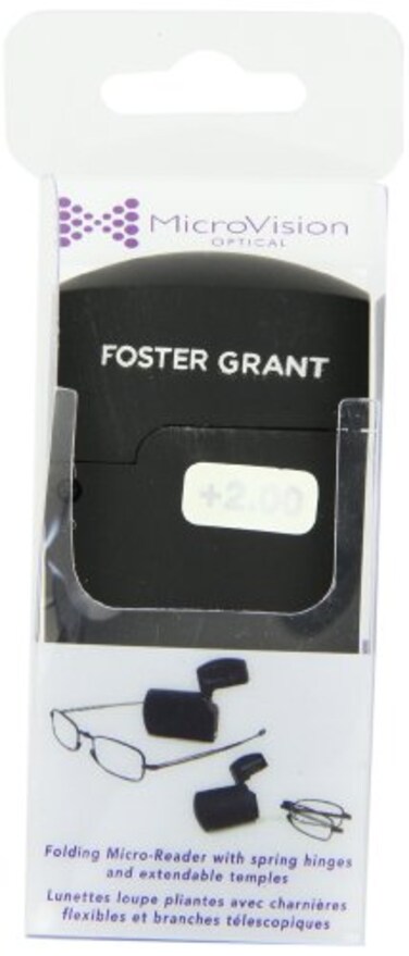 Foster Grant MicroVision Gideon Compact Reading Glasses,2.00
